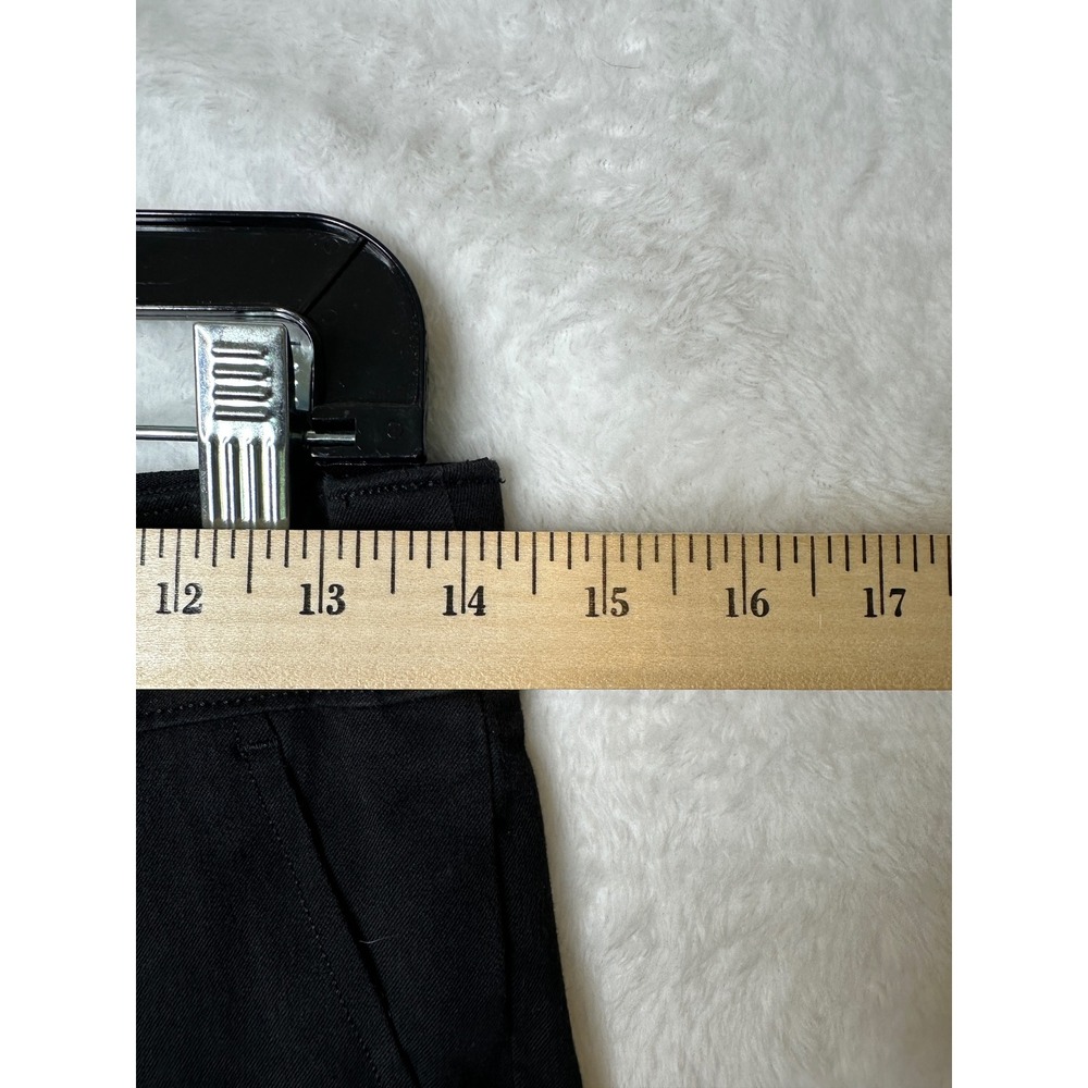 Spanx Stretch Twill Cropped Pants Women M Petite Black Pull On Pockets - Picture 8 of 8